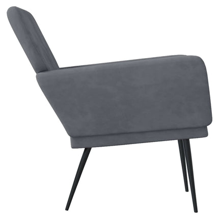 Armchair Dark Grey Velvet (100% polyester), metal, plywood Standard