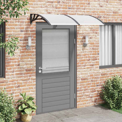 Door Canopy Black 59.1"x39.4" Polycarbonate