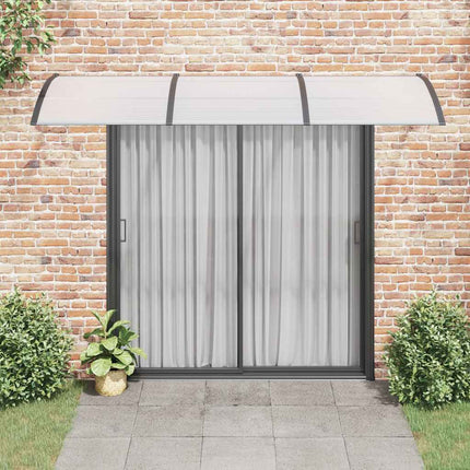 Door Canopy Black 118.1"x39.4" Polycarbonate
