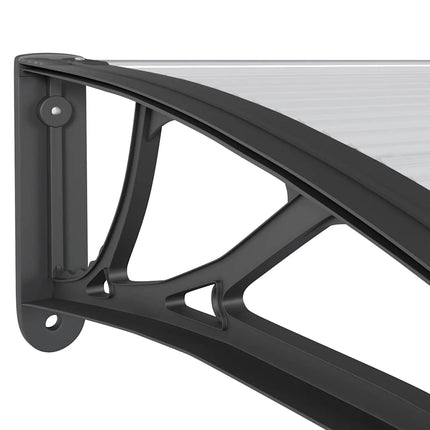 Door Canopy Black 118.1"x39.4" Polycarbonate