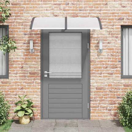 Door Canopy Black and Transparent 59.1"x29.5" Polycarbonate