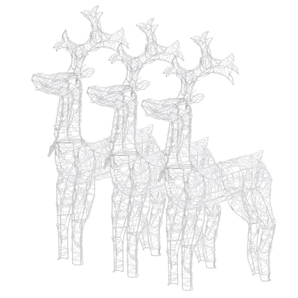Reindeer Christmas Decorations 3 pcs 23.6"x6.3"x39.4" Acrylic