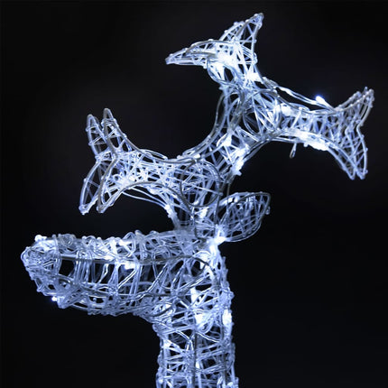 Reindeer Christmas Decorations 3 pcs 23.6"x6.3"x39.4" Acrylic