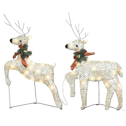 Christmas Reindeers 4 pcs Gold 80 LEDs