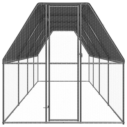 Outdoor Chicken Cage 6.6‘x26.2‘x6.6‘ Galvanized Steel