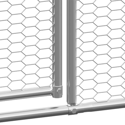 Outdoor Chicken Cage 6.6‘x26.2‘x6.6‘ Galvanized Steel