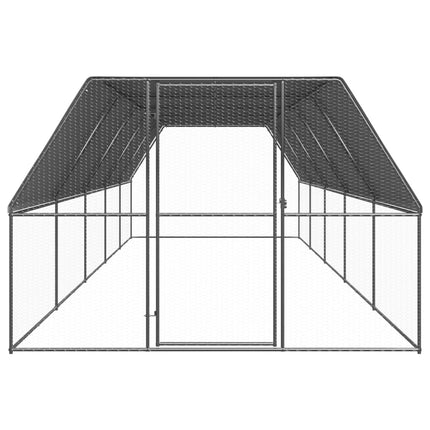 Outdoor Chicken Cage 9.8‘x32.8‘x6.6‘ Galvanized Steel