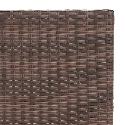 Folding Bistro Table Brown 21.7"x21.3"x28" Poly Rattan