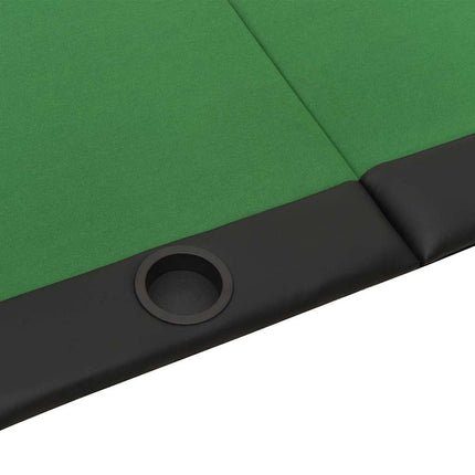 10-Player Folding Poker Table Green 81.1"x41.7"x29.9