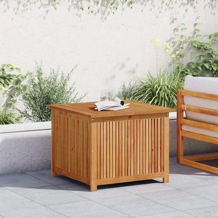 Patio Storage Box 29.5"x29.5"x22.8" Solid Wood Acacia