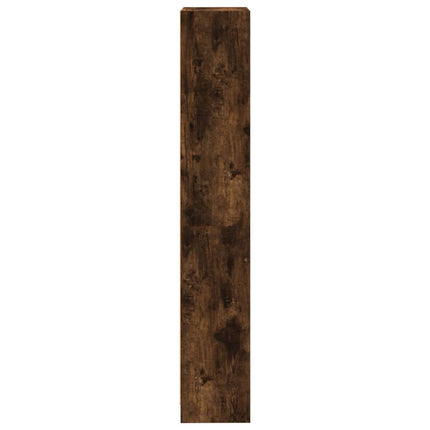 4-Tier Book Cabinet Smoked Oak 15.7"x9.4"x56.3" Engineered Wood