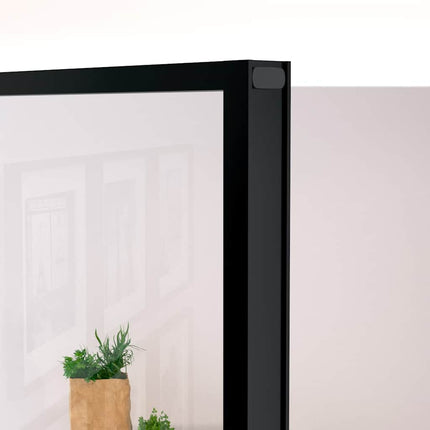Interior Door Black 40.2"x79.3" Tempered Glass&Aluminum Slim