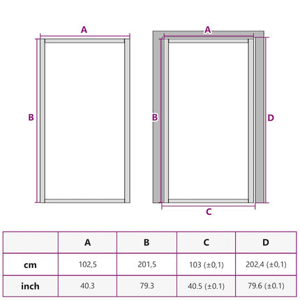 Interior Door Black 40.2"x79.3" Tempered Glass&Aluminum Slim
