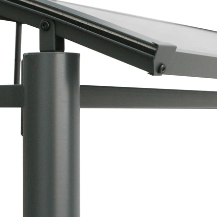 BBQ Gazebo with Side Shelves Anthracite 82.7"x44.9"x90.6" Steel