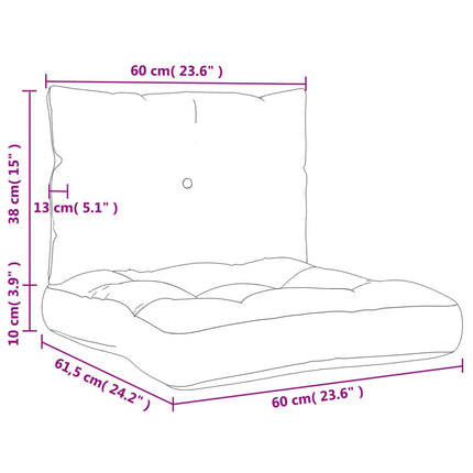 Pallet Cushions 2 pcs Taupe Fabric