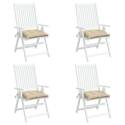 Chair Cushions 4 pcs Beige 15.7"x15.7"x2.8" Oxford Fabric