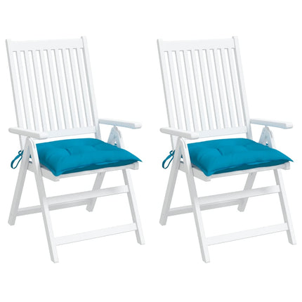 Chair Cushions 2 pcs Light Blue 15.7"x15.7"x2.8" Oxford Fabric