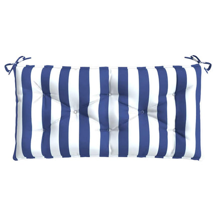 Garden Bench Cushions 2pcs Blue&White Stripe 39.4"x19.7"x2.8" Fabric