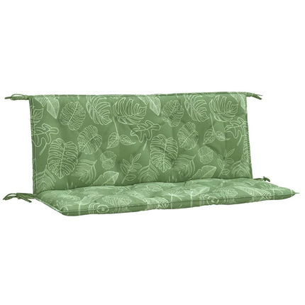 Garden Bench Cushions 2pcs Leaf Pattern 47.2"x19.7"x2.8" Fabric