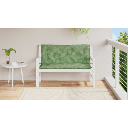 Garden Bench Cushions 2pcs Leaf Pattern 47.2"x19.7"x2.8" Fabric
