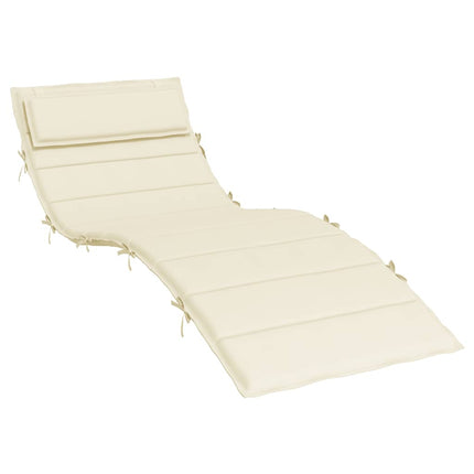 Sun Lounger Cushion Cream 70.9"x23.6"x1.6" Oxford Fabric