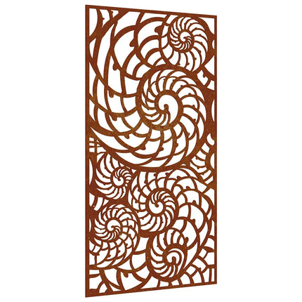 Patio Wall Decoration 41.3"x21.7" Corten Steel Shell Design