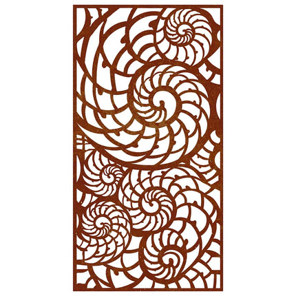 Patio Wall Decoration 41.3"x21.7" Corten Steel Shell Design