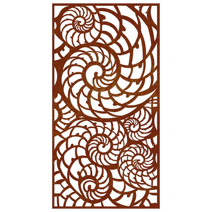 Patio Wall Decoration 41.3"x21.7" Corten Steel Shell Design