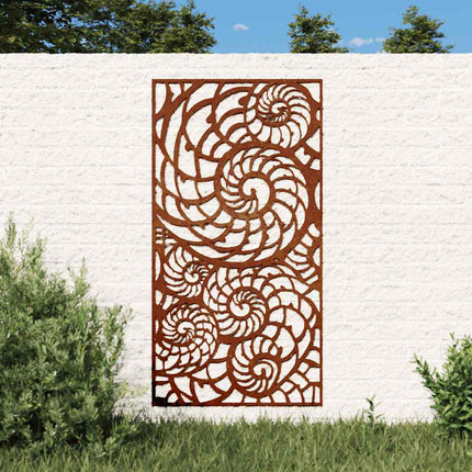 Patio Wall Decoration 41.3"x21.7" Corten Steel Shell Design