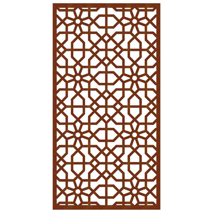 Patio Wall Decoration 41.3"x21.7" Corten Steel Moorish Design