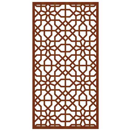 Patio Wall Decoration 41.3"x21.7" Corten Steel Moorish Design