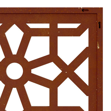 Patio Wall Decoration 41.3"x21.7" Corten Steel Moorish Design