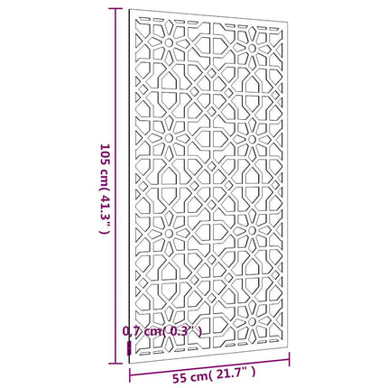 Patio Wall Decoration 41.3"x21.7" Corten Steel Moorish Design