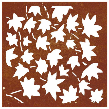 Patio Wall Decoration 21.7"x21.7" Corten Steel Maple Leaf Design