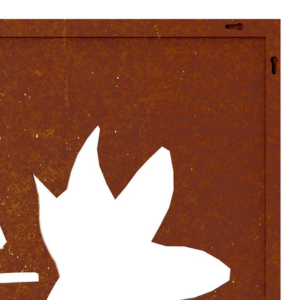 Patio Wall Decoration 21.7"x21.7" Corten Steel Maple Leaf Design