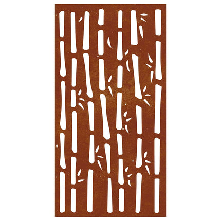 Patio Wall Decoration 41.3"x21.7" Corten Steel Bamboo Design