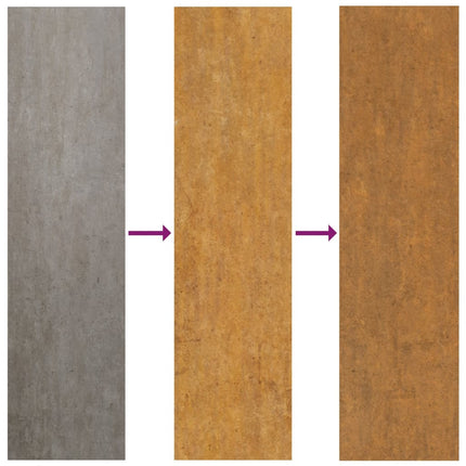 Patio Wall Decoration 41.3"x21.7" Corten Steel Bamboo Design