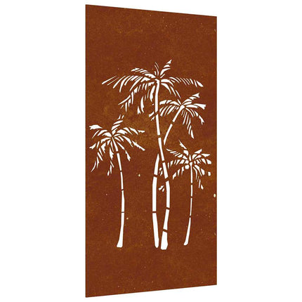 Patio Wall Decoration 41.3"x21.7" Corten Steel Palm Tree Design