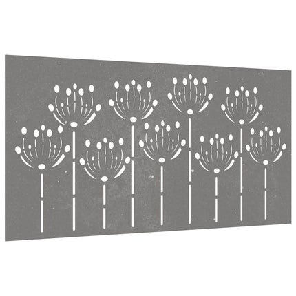 Patio Wall Decoration 41.3"x21.7" Corten Steel Flower Design