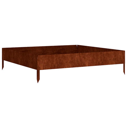 Garden Raised Bed 39.4"x39.4"x10.2" Corten Steel