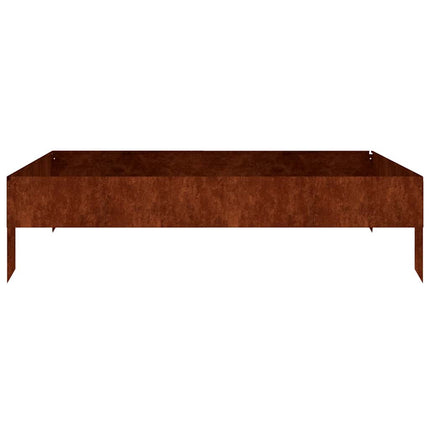 Garden Raised Bed 39.4"x39.4"x10.2" Corten Steel