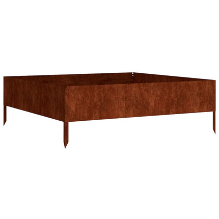 Garden Raised Bed 39.4"x39.4"x13.2" Corten Steel