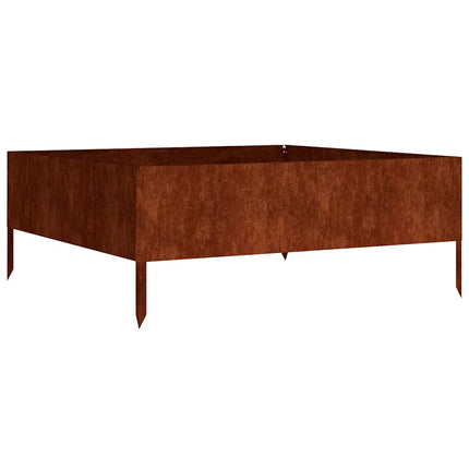 Garden Raised Bed 39.4"x39.4"x16.1" Corten Steel