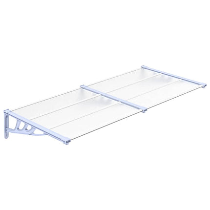 Door Canopy Gray and Transparent 78.3"x35.4" Polycarbonate