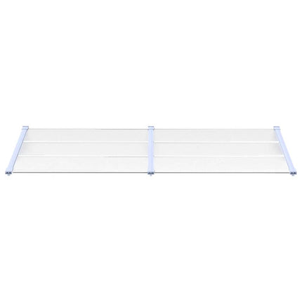 Door Canopy Gray and Transparent 94.1"x35.4" Polycarbonate