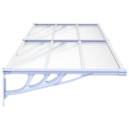 Door Canopy Gray and Transparent 94.1"x35.4" Polycarbonate