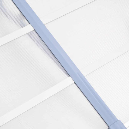 Door Canopy Gray and Transparent 94.1"x35.4" Polycarbonate