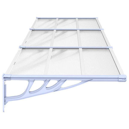 Door Canopy Gray and Transparent 117.1"x35.4" Polycarbonate