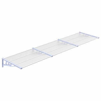 Door Canopy Gray and Transparent 141.1"x35.4" Polycarbonate
