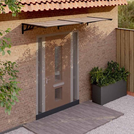 Door Canopy Black 94.1"x35.4" Polycarbonate
